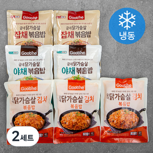 굽네 닭가슴살 볶음밥 김치 200g x 3팩 + 야채 200g x 2팩 + 잡채 200g x 2팩, 2세트