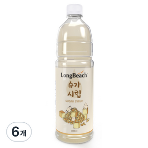 롱비치 SUGAR SYRUP, 1L, 6개