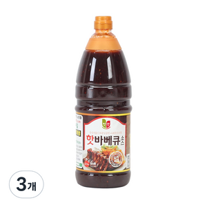 첫맛 청우식품 핫베비큐 소스, 2.05kg, 3개