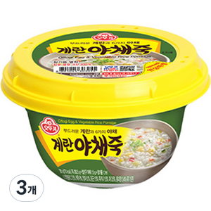 오뚜기 계란 야채죽, 285g, 3개