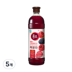 청정원 홍초 복분자, 1.5L, 5개