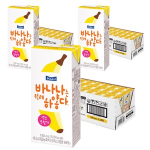 바나나는원래하얗다, 190ml, 72개