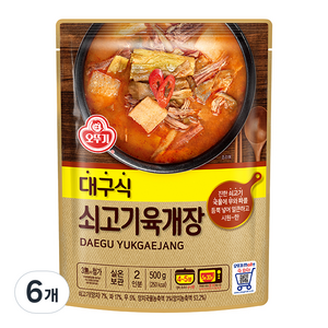 오뚜기 대구식 쇠고기육개장, 500g, 6개