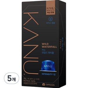 카누 바리스타 머신 전용 캡슐커피 와일드워터폴, 9.5g, 10개입, 5개