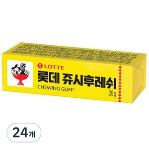 롯데웰푸드 쥬시후레쉬, 26g, 24개