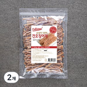 해맑은푸드 건오징어 채 (냉동), 200g, 2개