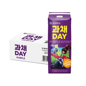 연세유업 과채데이 음료 퍼플, 190ml, 24개