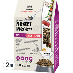 더독 전연령용 강아지 닥터소프트 명작 시그니처 소프트사료, 소, 1.2kg, 2개