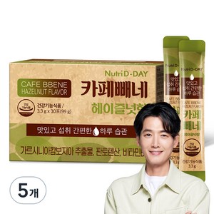 뉴트리디데이 카페빼네 다이어트식품 헤이즐넛향, 99g, 5개