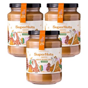 슈퍼잼 슈퍼너츠 피넛버터 스무스, 460g, 3개