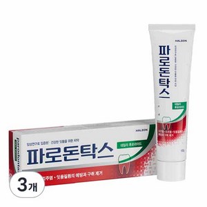 파로돈탁스 데일리 후로라이드 치약, 100g, 3개