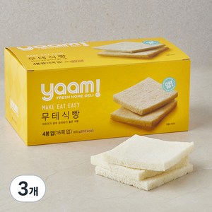 얌 무테식빵, 300g, 3개