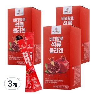 비타할로 석류 콜라겐 스틱, 600g, 3개