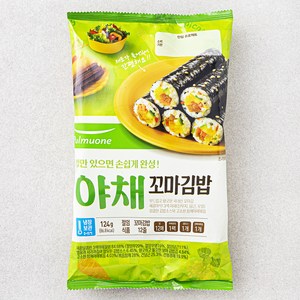 풀무원 야채 꼬마김밥, 124g, 1개