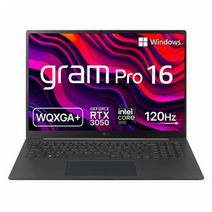 LG전자 그램 Po 16 코어Ulta7 지포스 RTX 3050, 옵시디안블랙, 1TB, 32GB, WIN11 Home, 16Z90SP-AD7VK