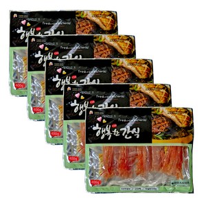 행복한간식 강아지 사사미 간식 400g, 슬라이스 사사미맛, 5개