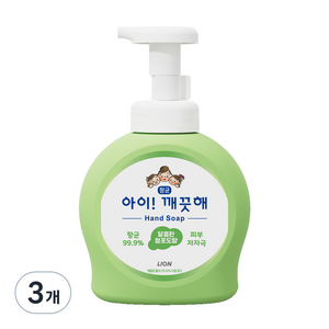 아이깨끗해 향균 폼 핸드솝 청포도향, 490ml, 3개