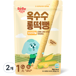 베베당 옥수수 롱떡뻥, 오리지널, 30g, 2개