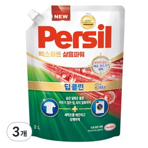 퍼실 엑스퍼트 삶음파워 액상세제 리필, 2L, 3개