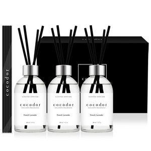 코코도르 화이트라벨 디퓨저 200ml x 3개 + 리드스틱 20p, 프렌치라벤더, 1세트