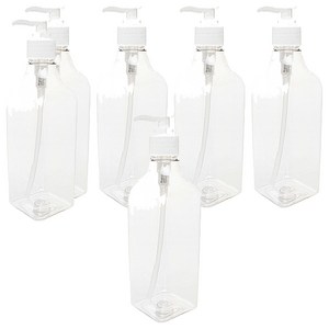 병도매닷컴 DNS500 디스펜서 500ml, 용기(사각투명), 캡(흰색), 6개