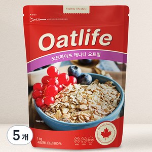 오트라이프 캐나다 오트밀, 1kg, 5개