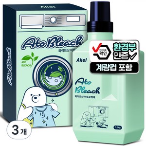 아케이 리빙 화이트샷 아토 표백제, 1.2kg, 3개