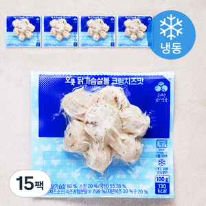 오쿡 닭가슴살볼 크림치즈맛 (냉동), 100g, 15팩