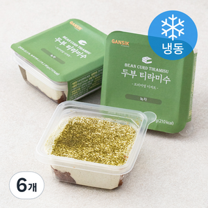 GANSIK 두부 티라미수 녹차 (냉동), 90g, 6개