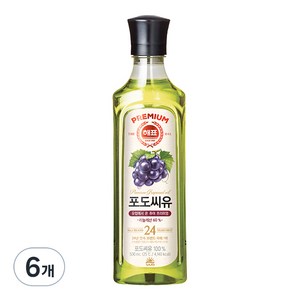 해표 포도씨유, 500ml, 6개