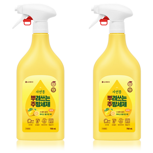 자연퐁 뿌려쓰는 주방세제 본품 레몬향, 2개, 750ml