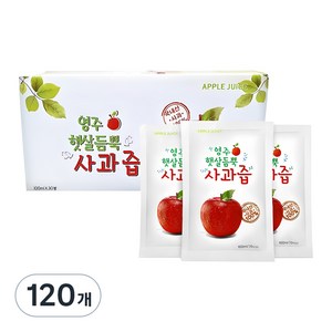 영주햇살듬뿍 사과즙, 100ml, 120개