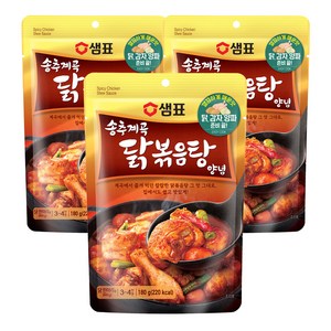 샘표 송추계곡 닭볶음탕 양념, 180g, 3개