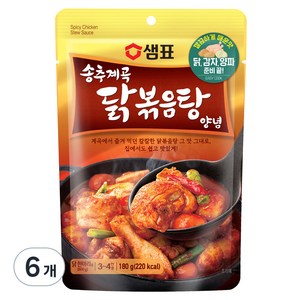 샘표 송추계곡 닭볶음탕 양념, 180g, 6개