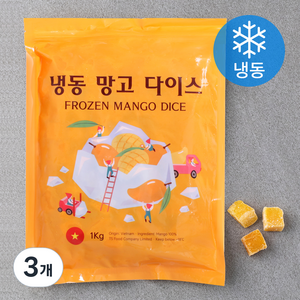 망고 다이스 (냉동), 1kg, 3개