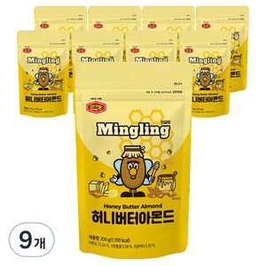 머거본 허니 버터 아몬드, 200g, 9개