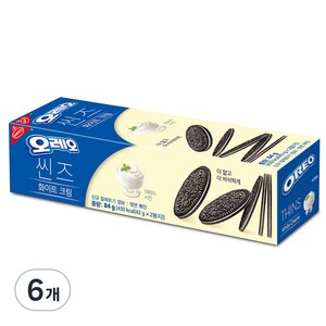 오레오 씬즈 화이트 크림, 84g, 6개