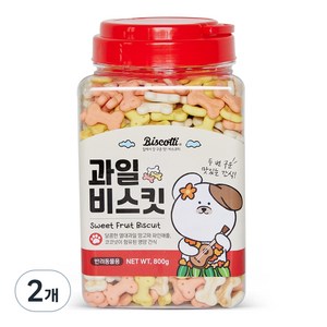 비스코티 애견 비스켓, 과일, 800g, 2개