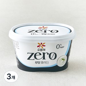 요플레 제로 무당 요거트 플레인, 400g, 1개입, 3개