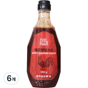 딜리셔스마켓 매콤양념소스, 550g, 6개