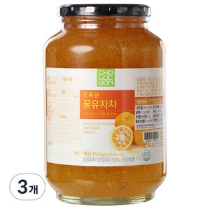 초록원_참꿀유자차, 2kg, 1개입, 3개