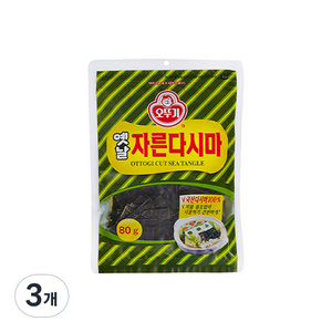 오뚜기 옛날 자른 다시마, 80g, 3개