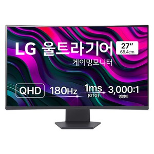 LG전자 QHD 울트라기어 게이밍 모니터, 68.4cm, 27GS60QC