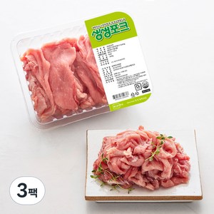 생생포크 한돈 뒷다리살 불고기용 (냉장), 1000g, 3개