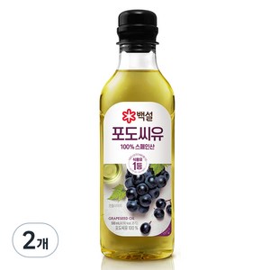 백설 포도씨유, 500ml, 2개