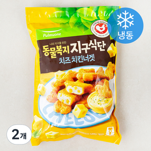 풀무원 동물복지 지구식단 치즈 치킨너겟 (냉동), 1000g, 2개