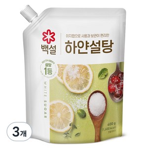 백설 하얀설탕, 400g, 3개