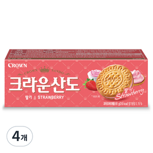 크라운산도 딸기, 61g, 4개