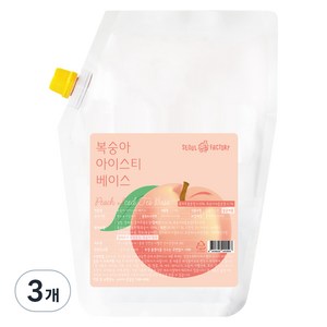 서울팩토리 복숭아 아이스티 베이스, 2kg, 3개