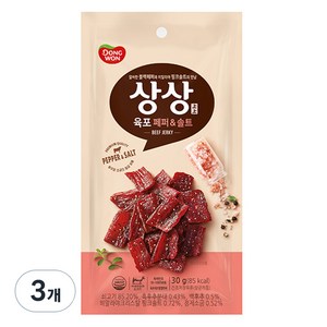 동원 상상육포 페퍼앤솔트, 3개, 30g